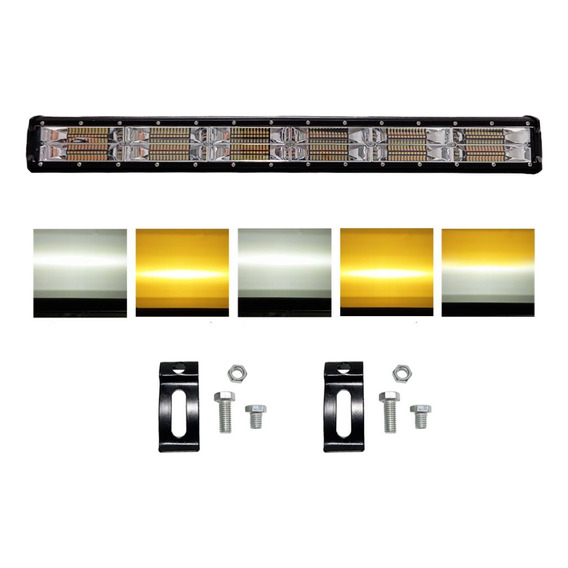 Barra Led 66cm Luz Blanco/ámbar 144 Led 432w Auto Camión 