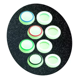 6 Gomas Fosforescente Joystick Silicon Para Ps4 Ps5 Y Xbox