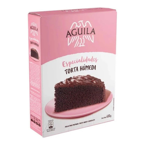 Aguila torta humeda premezcla sabor chocolate 450 Gramos