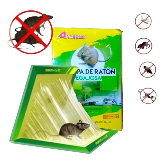 12 unidades Anybond Trampa Ratas Ratones Pericotes Pegamento Adhesivo