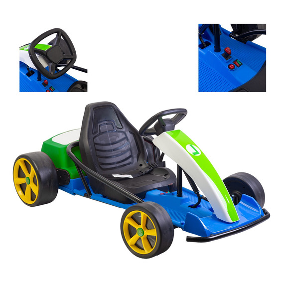 Aeiou Carro Drift Go Kart Eléctrico Hermanos Bros 24v