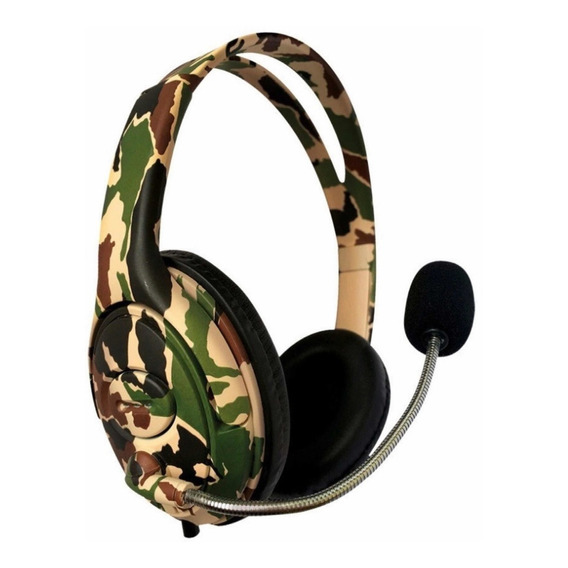 Auriculares Gamer Microfo incorporado Camuflaje Compatibilidad Notebook Celulares Netmak NM-BATTLE