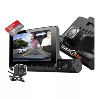 Câmera Veicular Black Box Gpx - 3 Câmeras Taxi/uber + 128gb