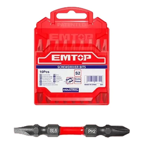 Puntas Para Destornillador Llave De Impacto 65mm Emtop Febo