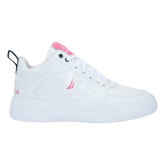 Tenis Casual Nautica Con Agujeta Hady Blanco Para Mujer