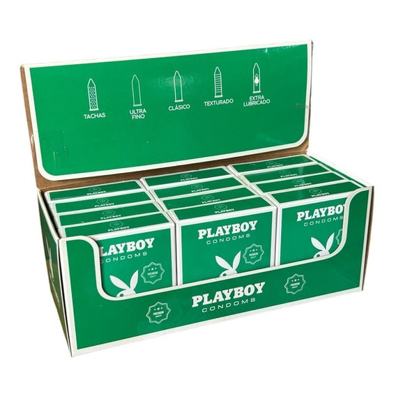 Preservativo Condón Extra Lubricado Playboy 36 Unidades 12x3