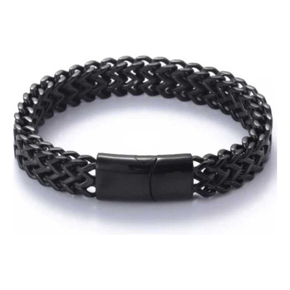 Brazalete De Titanio De Doble Capa Para Hombre - Negro