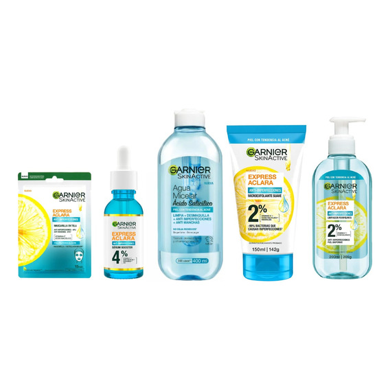 Pack Garnier Aclara Anti Acné Rutina Completa