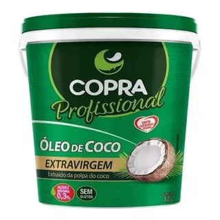 Balde Oleo De Coco 3,2 Litros Extra Virgem Copra Promoção