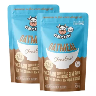 2x Mix De Proteínas Oatmeal Cacow Chocolate 450g