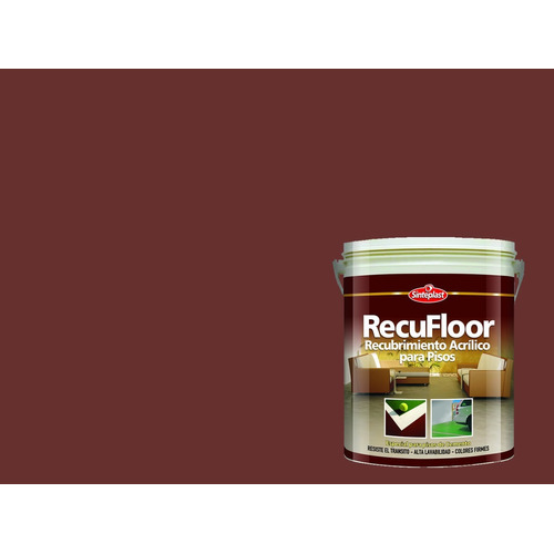 Recufloor Recubrimiento Acrilico Pisos 20 Lt Sinteplast Acabado Mate Color Rojo