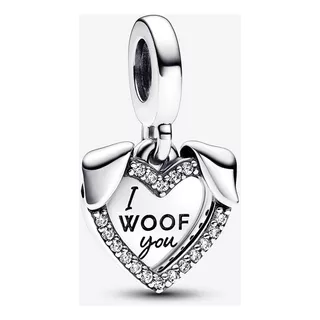 Charm Pandora Original Colgante I Woof You Dog Lover