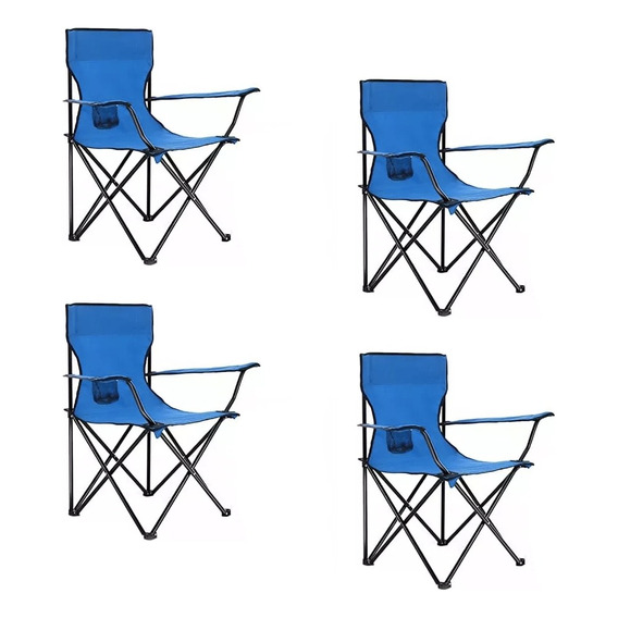 Silla Plegable Portátil Camping Picnic Pesca Playa 4piezas