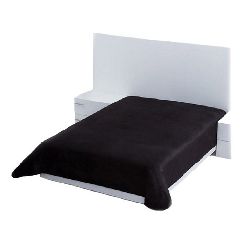 Cobertor Ultrasuave Cama King Size Poliester Negro Concord Diseño De La Tela Liso