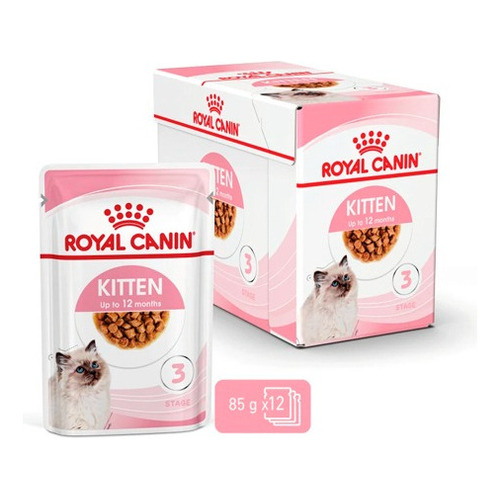 Alimento húmedo Royal Canin Kitten para gatitos 12 sobres de 85g cada uno