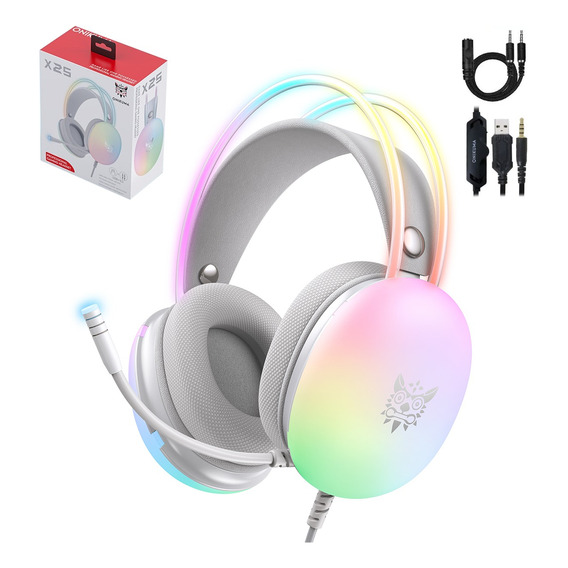 Audifonos Gamer Luz Rgb Con Microfono Onikuma X25 