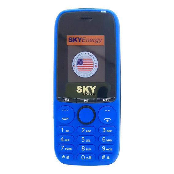 Celular Libre Dual Sim Sky Energy Cámara Fm Azul Gtia 3 Cts