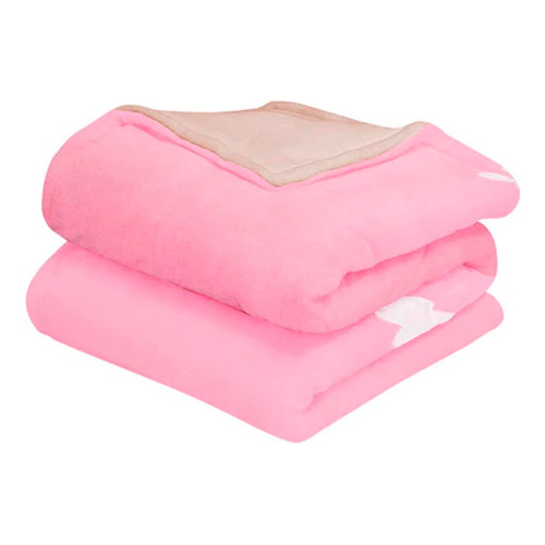 Cobertor Viaje Chiqui Mundo Bordado Conejita Color Rosa Diseño De La Tela Conejito