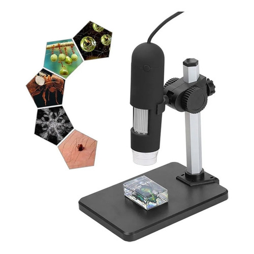 Microscopio Optico Digital 1000x Electronico Profesional Color Negro