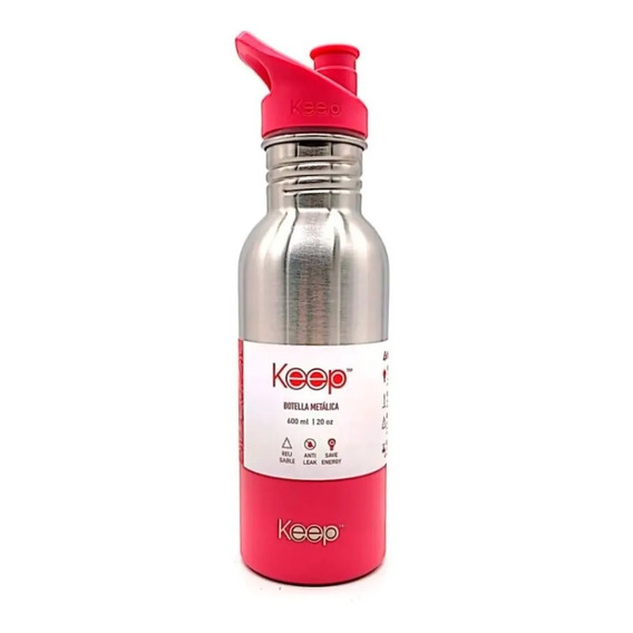 Botella Caramañola Aluminio 600ml Para Liquidos Frios Febo