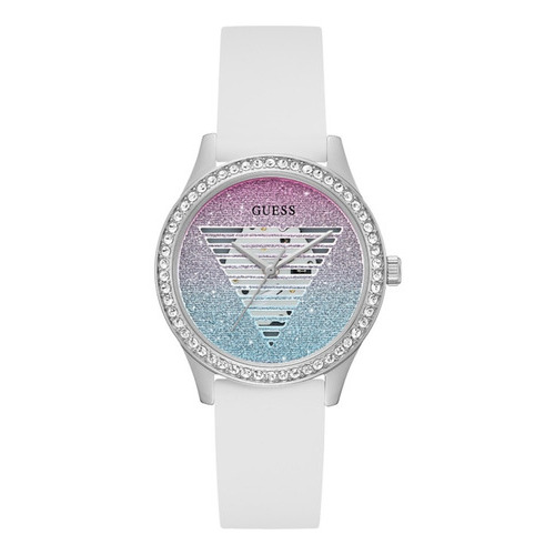 Reloj Guess Mujer Dama Analógico Ladies Trend Color de la correa Blanco/Multicolor Color del bisel Dorado Color del fondo Dorado