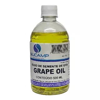  Óleo Vegetal De Semente De Uva 100% Puro E Natural 500 Ml