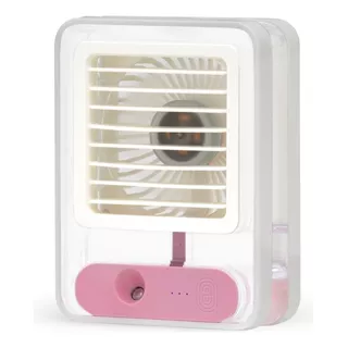 Mini Ventilador Climatizador 3 Veloc. Portátil Usb Luz Led