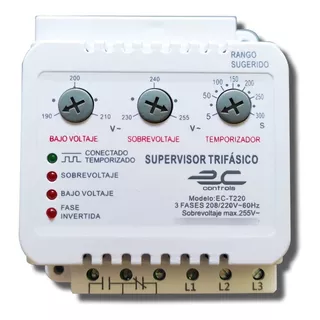 Protector Supervisor De Voltaje Trifásico 220v Ec Controls