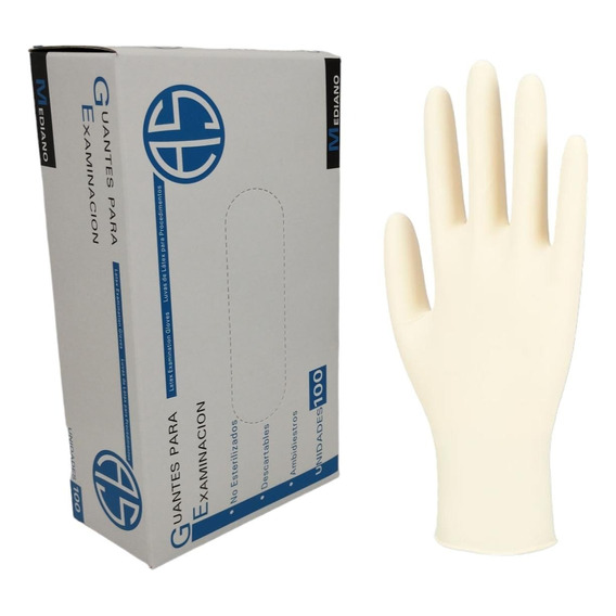 Guantes De Latex Descartables X 10 Cajas De 100 Unidades C/u