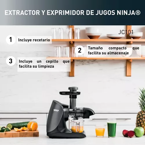 Extractor Y Exprimidor De Jugos Ninja Cold Press Pro Jc101 Color Negro