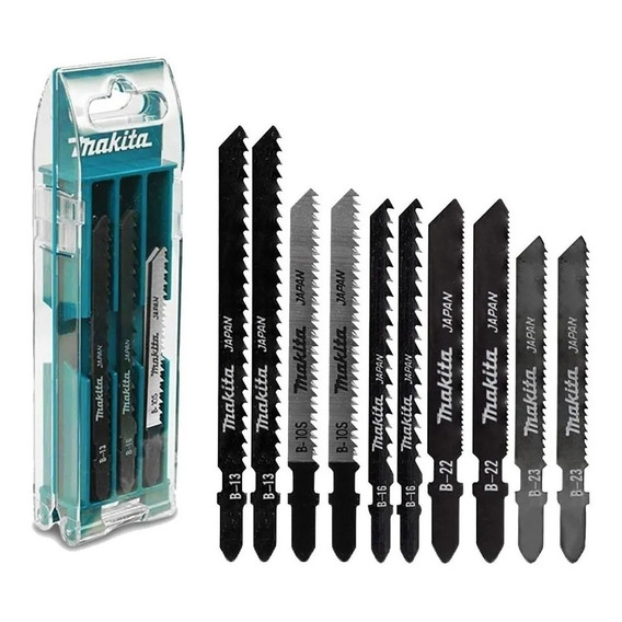 Set 10 Hojas De Sierra Caladora Madera Metal Makita B-44410