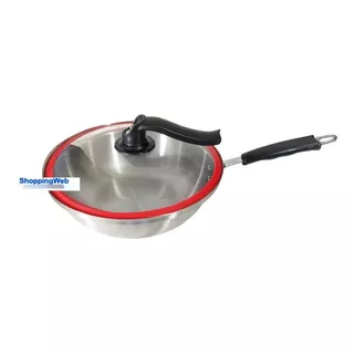 Sarten Wok 32 Cm Acero Inoxidable Alta Calidad + Envió 