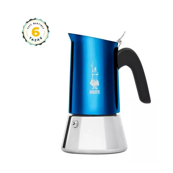 Cafetera Italiana Moka Venus Bialetti Acero 6 Tazas