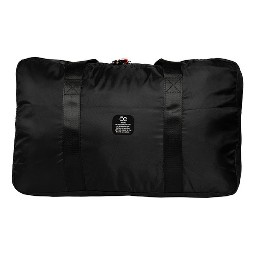 Duffle Bag Unisex Cloe Plegable Mediana Color Negro