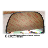 Mirror Outer, Espejo Retrovisor Modelo Toyota 4runner