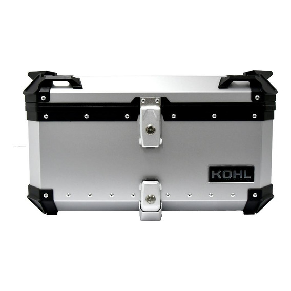 Caja Para Moto Trasero 60 Lts Aluminio Kohl Q3 Plateado