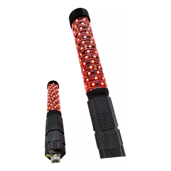 Par De Antenas Bazuca Led Rgb 30cm, Bluetooth