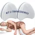 Kit de 2 almohadas ortopédicas anatómicas para piernas, color blanco