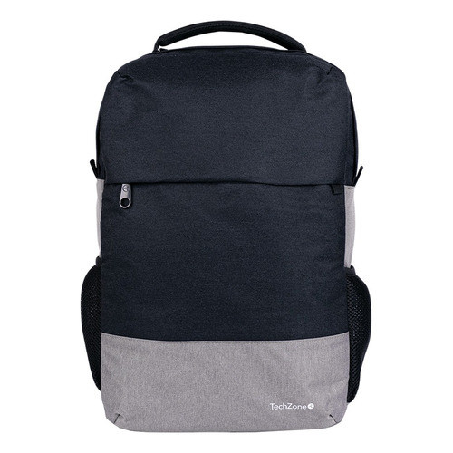 Backpack Techzone Strong Porta Laptop 15.6 Pulgadas Gris Diseño de la tela Liso