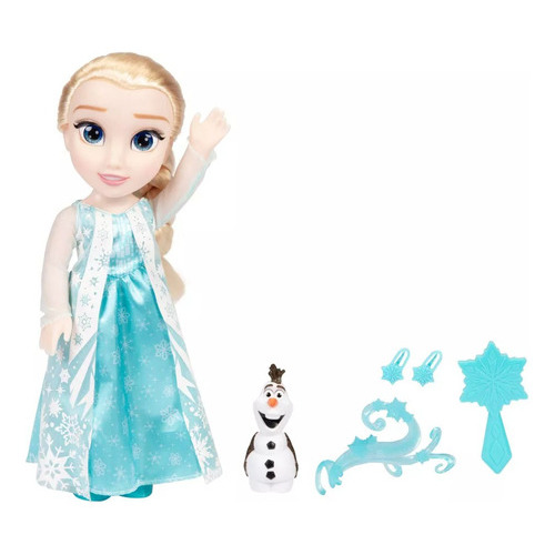 Muñeca Frozen Elsa Disney Princesas Sonidos Y Accesorios