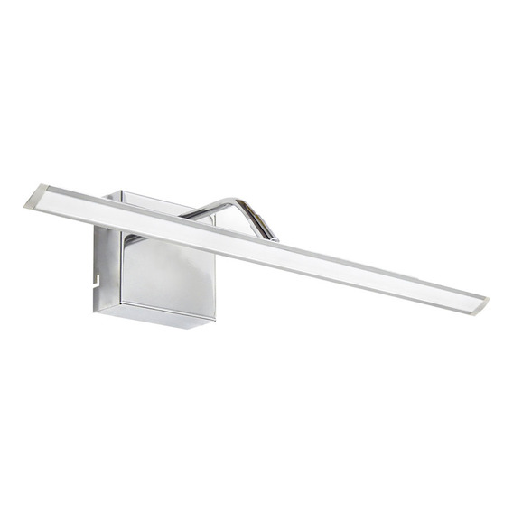 Aplique Pared Movil Cuadra Baños Luz Led Calida 50cm Cromo Gioluce