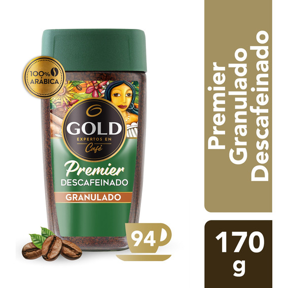 Cafe Gold Premier Granulado Descafeinado Frasco De 170g