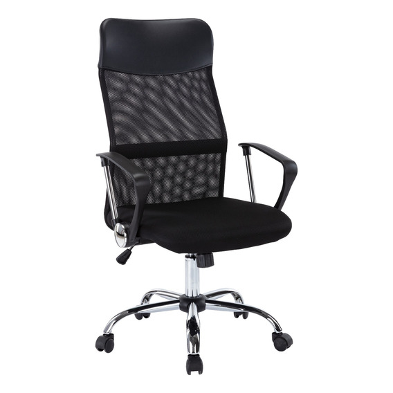 Silla De Escritorio Ejecutiva Styrka Mod Génova Ergonómica Color Negro