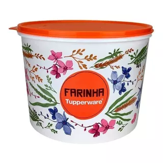 Tupperware Farinha 3,8kg - 5,5l Tupper Caixa Tamanho Grande Cor Floral Tamanho Maior
