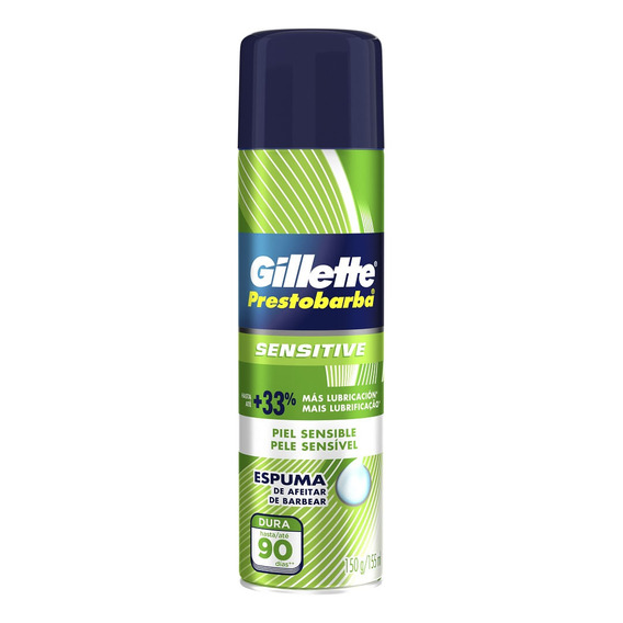 Espuma De Afeitar Gillette Prestobarba Sensitive X 150gr