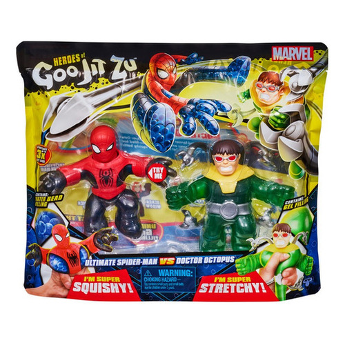Figuras Heroes Of Goo Jit Zu Marvel  Spiderman Vs Octopus 