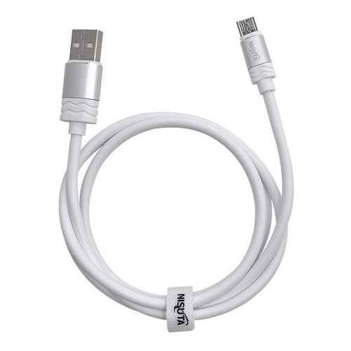 Cable Usb A Micro Usb Reforzado 2mts Carga Rapida Color Gris