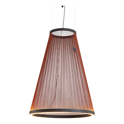 Colgante Hilo 3 Led Integrado 60w Diseño Terracota 55x70cm