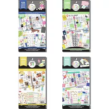 Etiquetas Adhesivas Letras Metálicas Stickers Happy Planner Color Dorado