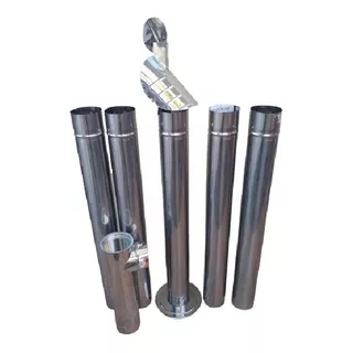 Kit Chaminé Fogão A Lenha Inox 8 Peças Nº 1 - 110 Mm 